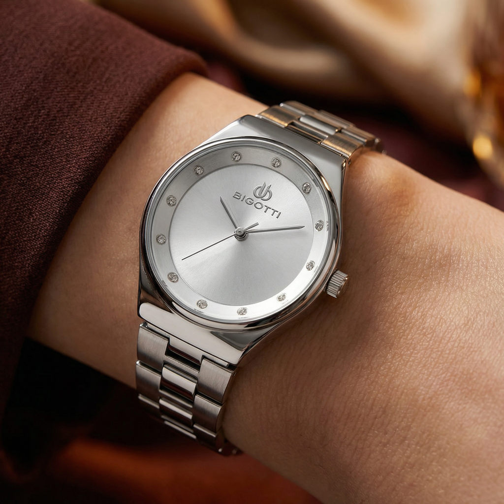 Bigotti Raffinato Silver Stainless Steel Watch for Women BG.1.10665-1