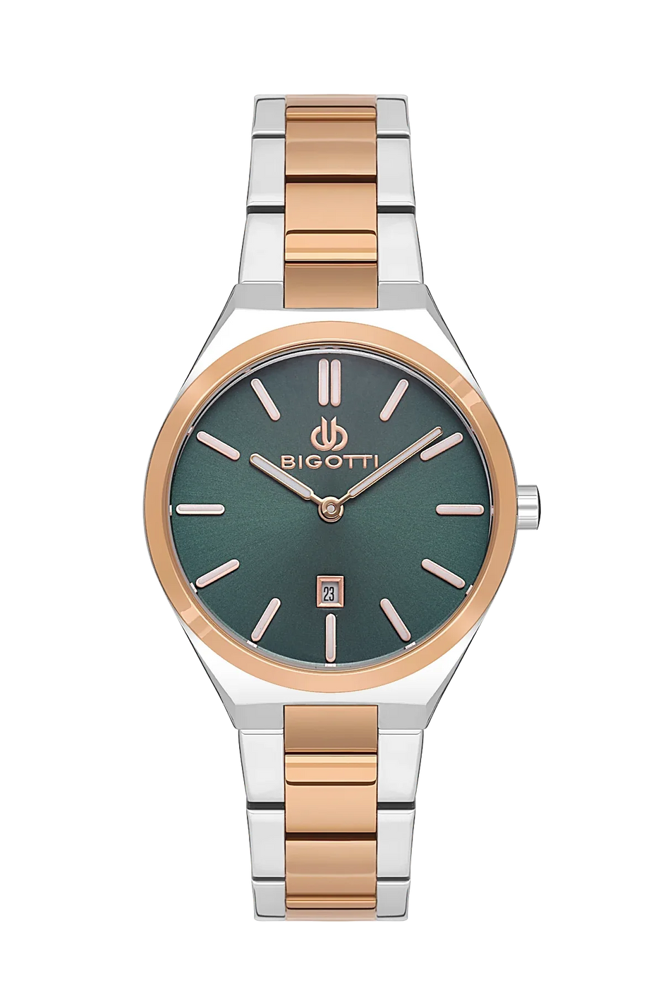 Bigotti Quotidiano Silver and Rose Gold Stainless Steel Watch for Women BG.1.10537-5 - Daniel Klein Saudi Arabia