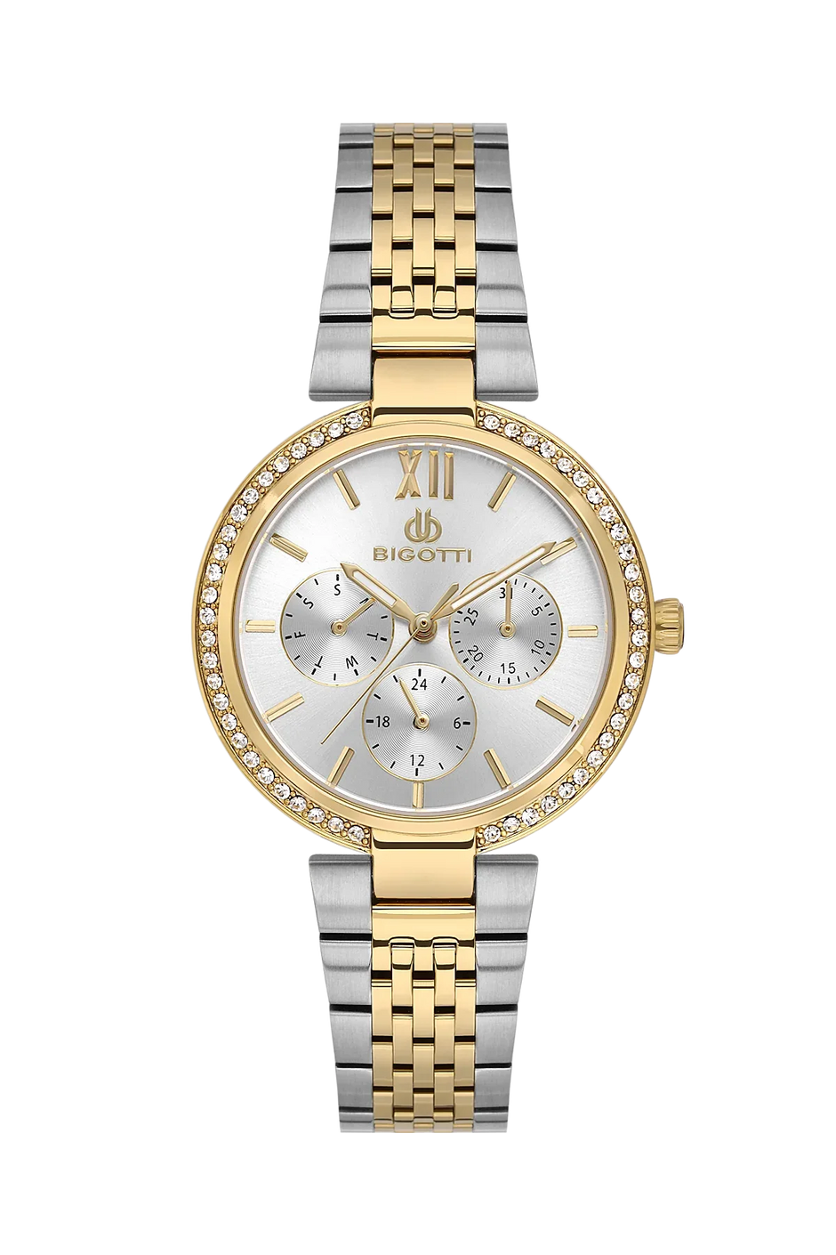 Bigotti Raffinato Silver and Gold Stainless Steel Watch for Women BG.1.10661-5 - Daniel Klein Saudi Arabia