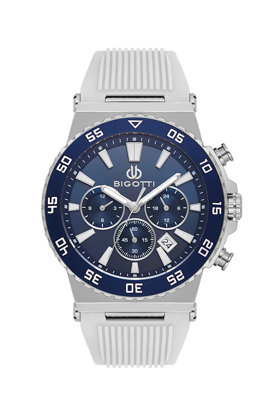 Bigotti Raffinato White Silicone Band Watch for Men BG.1.10668-2 - Daniel Klein Saudi Arabia