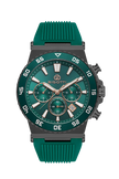 Bigotti Raffinato Dark Green Silicone Band Watch for Men BG.1.10668-3 - Daniel Klein Saudi Arabia