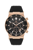Bigotti Raffinato Black Silicone Band Watch for Men BG.1.10668-4 - Daniel Klein Saudi Arabia