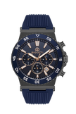 Bigotti Raffinato Dark Blue Silicone Band Watch for Men BG.1.10668-5 - Daniel Klein Saudi Arabia