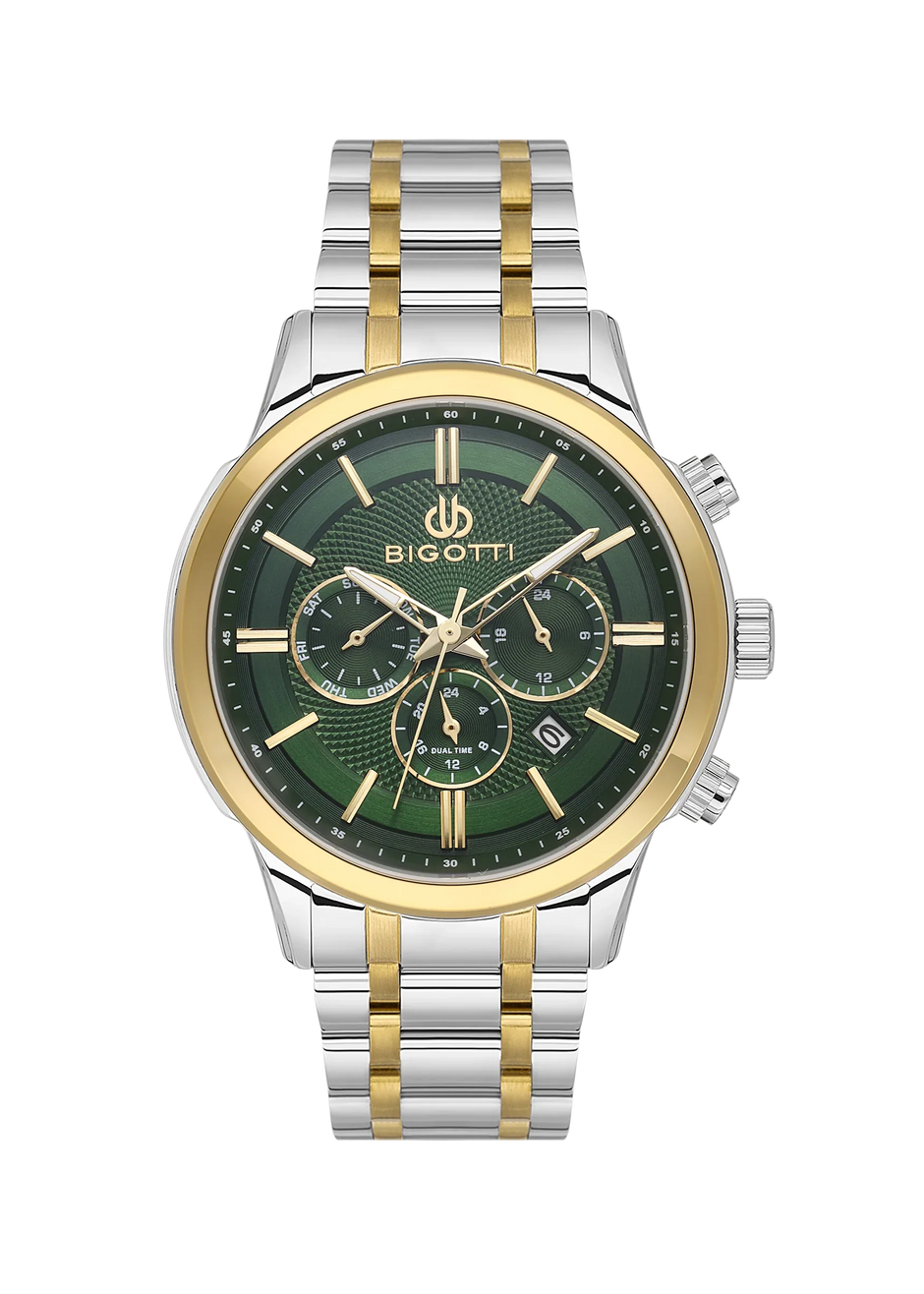 Bigotti Quotidiano Silver and Gold Stainless Steel Watch for Men BG.1.10670-4 - Daniel Klein Saudi Arabia