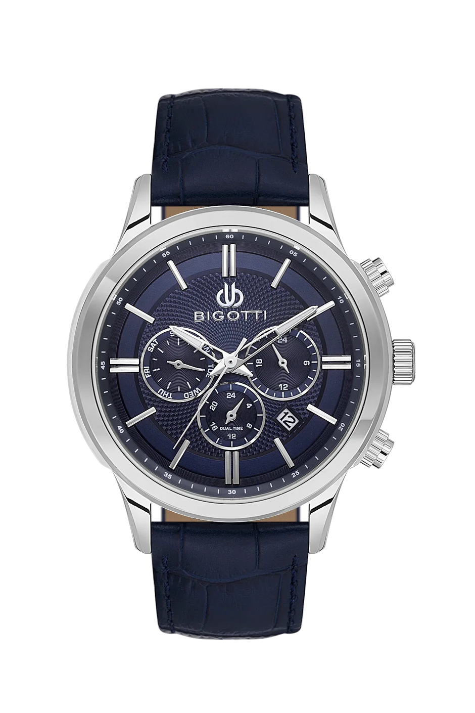 Bigotti Quotidiano Dark Blue Genuine Leather Watch for Men BG.1.10671-2 - Daniel Klein Saudi Arabia
