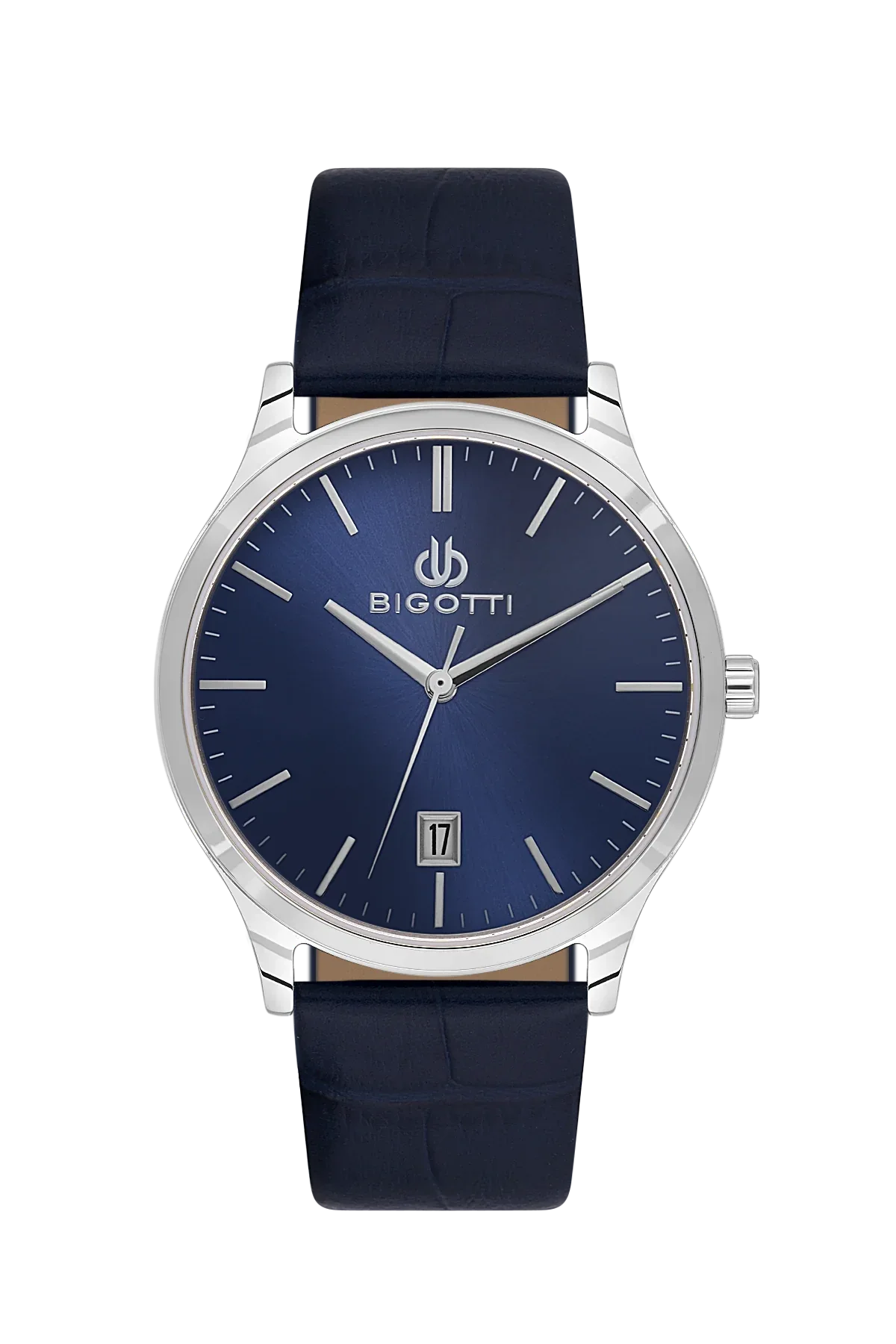 Bigotti Quotidiano Dark Blue Genuine Leather Watch for Men BG.1.10672-3 - Daniel Klein Saudi Arabia