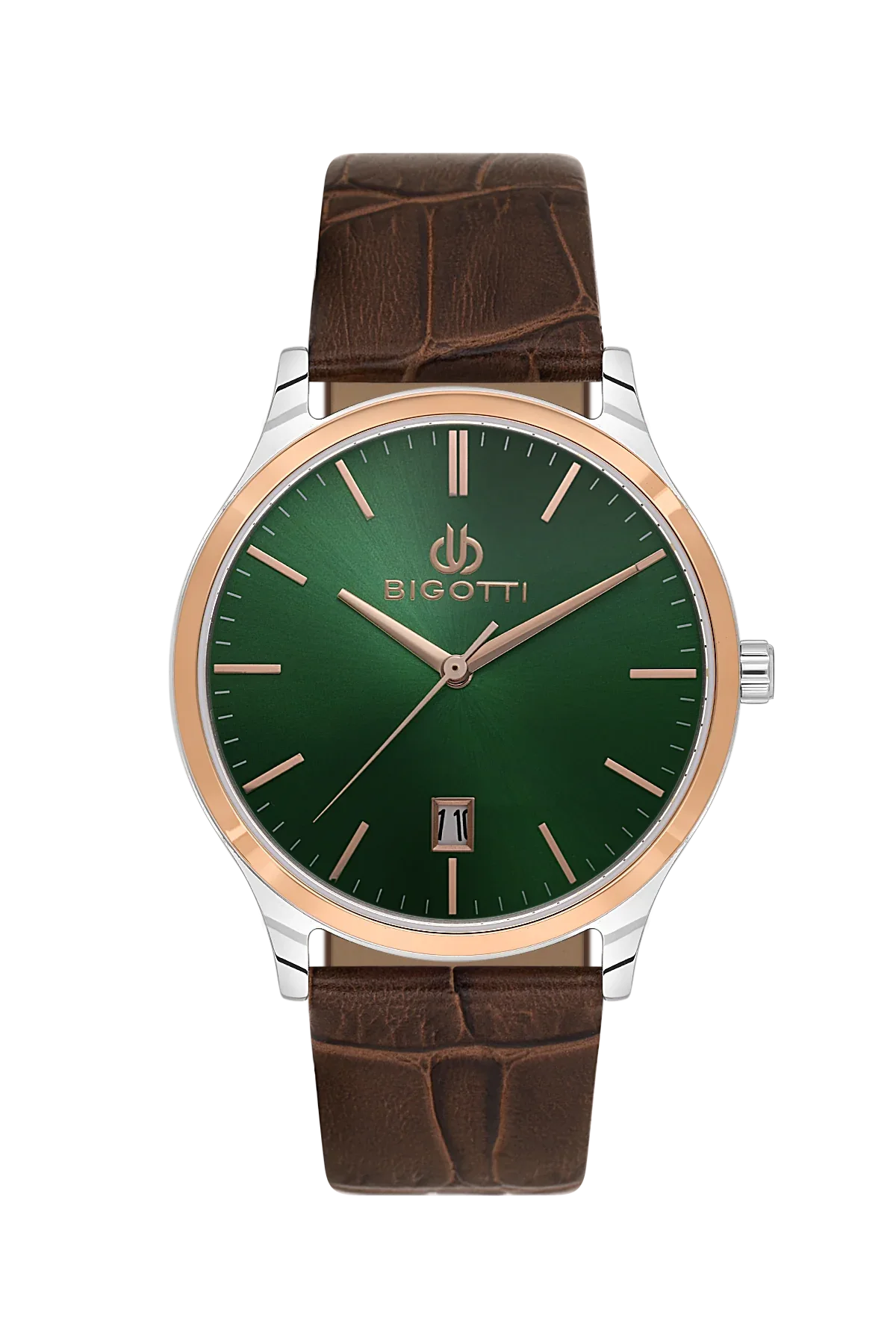 Bigotti Quotidiano Dark Brown Genuine Leather Watch for Men BG.1.10672-5 - Daniel Klein Saudi Arabia