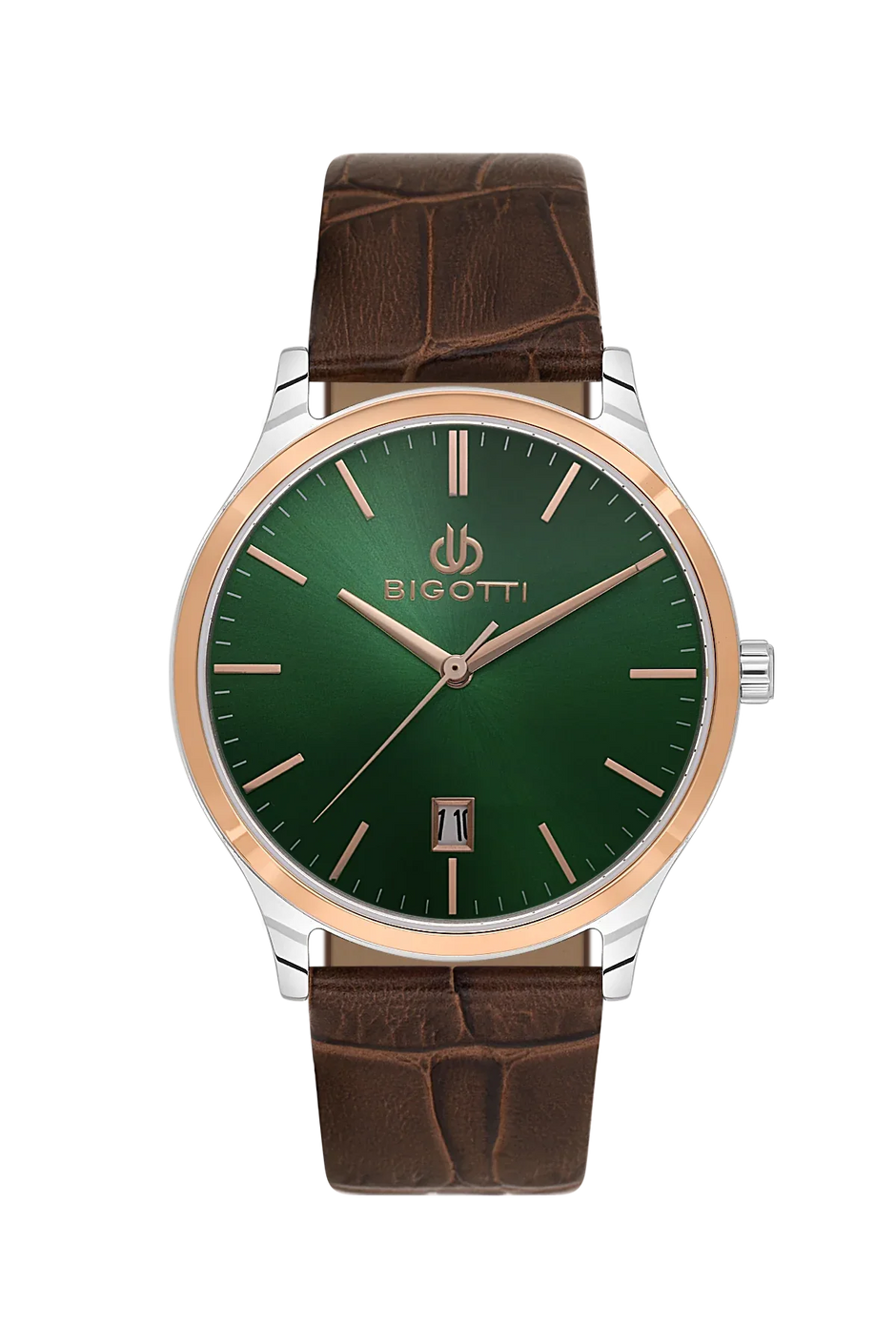 Bigotti Quotidiano Dark Brown Genuine Leather Watch for Men BG.1.10672-5 - Daniel Klein Saudi Arabia