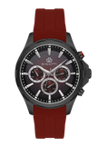 Bigotti Raffinato Dark Red Silicone Band Watch for Men BG.1.10679-5 - Daniel Klein Saudi Arabia