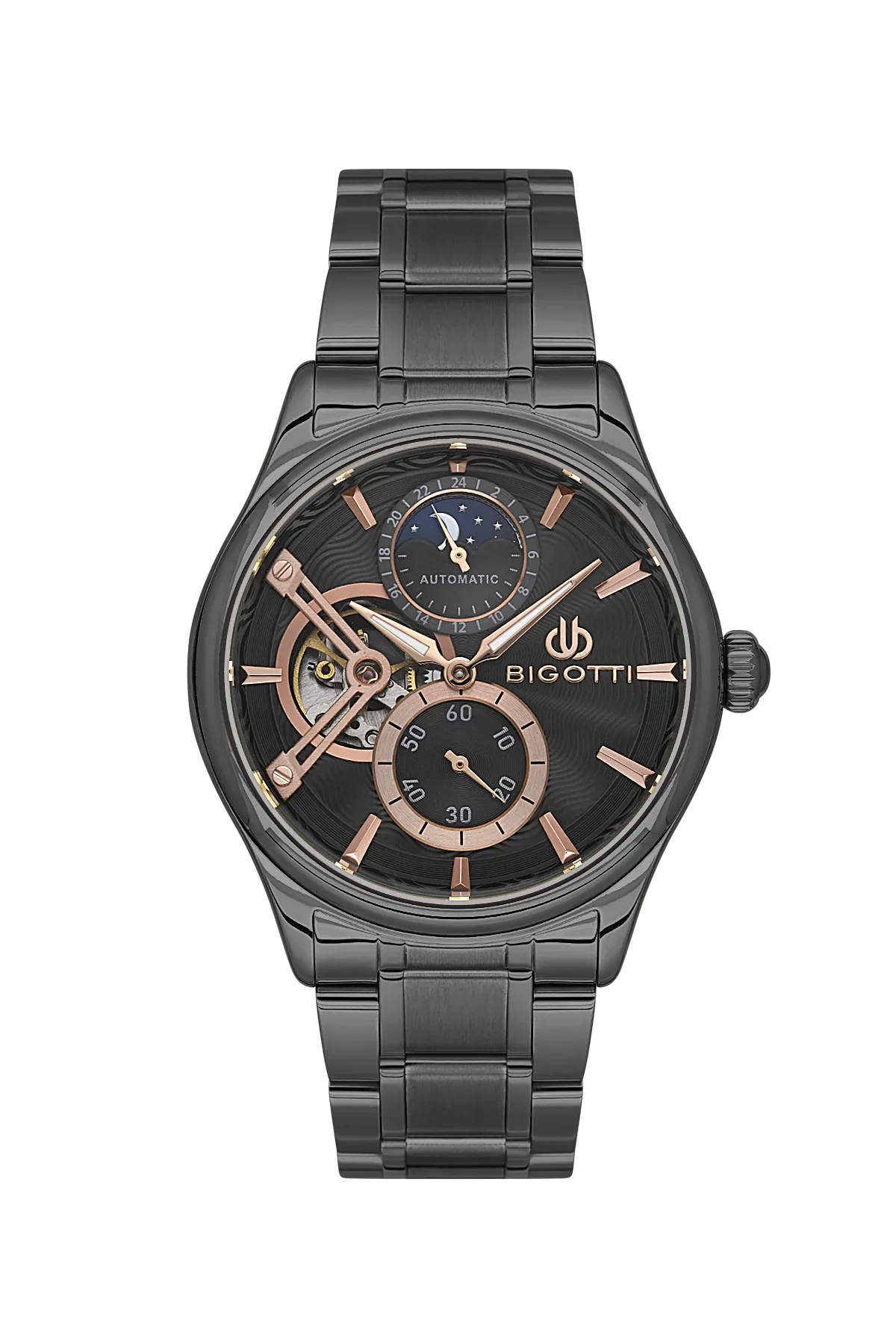 Bigotti Raffinato Black Stainless Steel Watch for Men BG.1.10683-6 - Daniel Klein Saudi Arabia