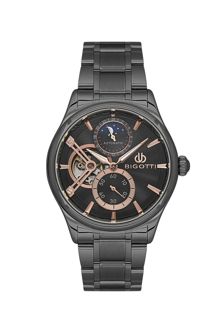 Bigotti Raffinato Black Stainless Steel Watch for Men BG.1.10683-6 - Daniel Klein Saudi Arabia