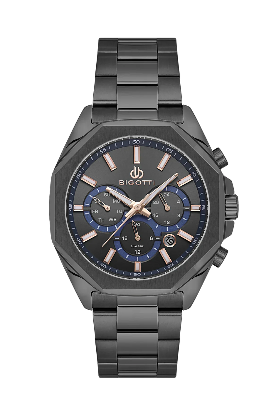 Bigotti Raffinato Black Stainless Steel Watch for Men BG.1.10687-6 - Daniel Klein Saudi Arabia