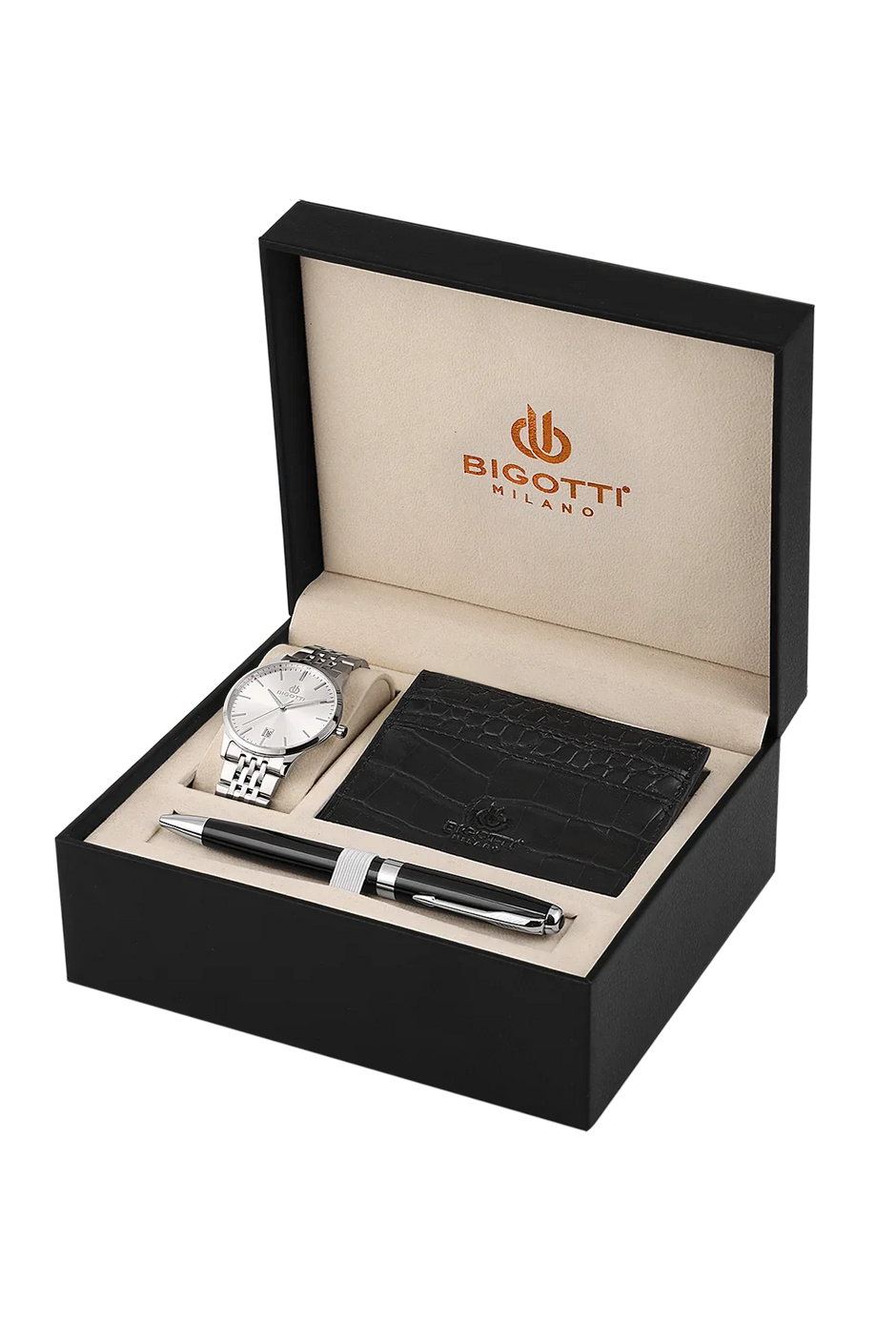 Bigotti Quotidiano Silver Stainless Steel Watch Gift Set for Men BG.1.10695-1 - Daniel Klein Saudi Arabia