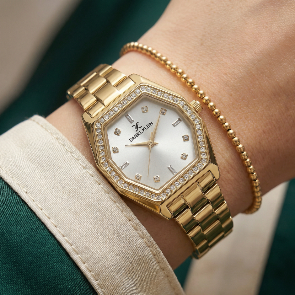 Daniel Klein Premium Gold Stainless Steel Watch for Women DK.1.14113-2