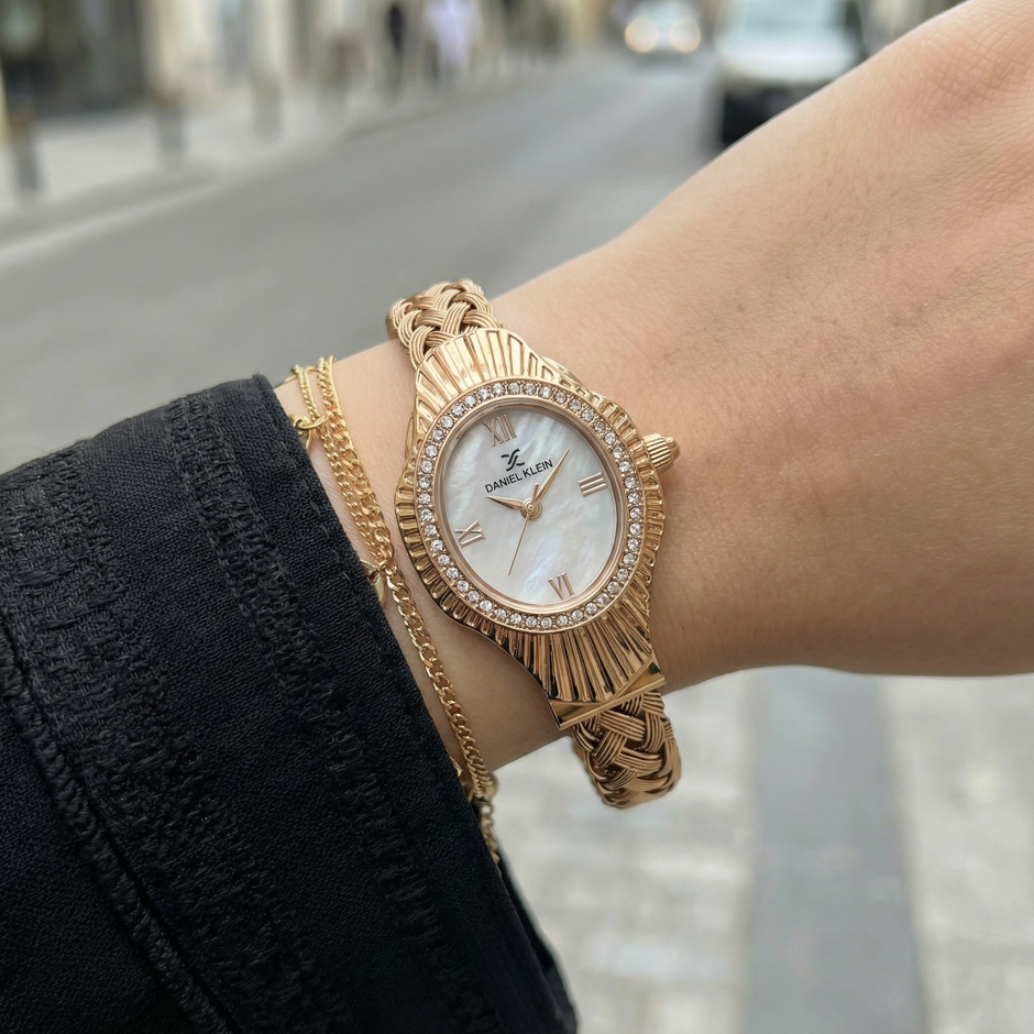 Daniel Klein Premium Rose Gold Stainless Steel Watch for Women DK.1.14121-5