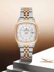 Daniel Klein Premium Silver and Rose Gold Stainless Steel Watch for Women DK.1.14129-6