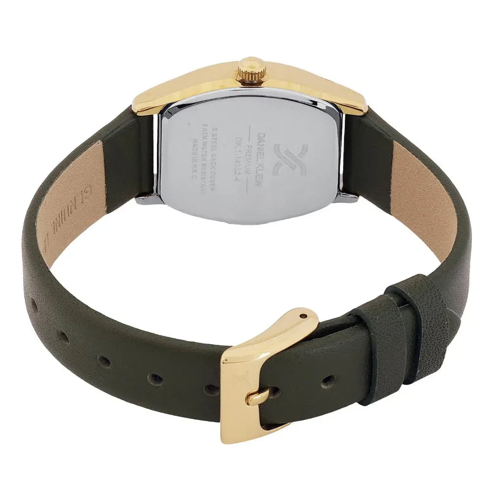 Daniel Klein Premium Dark Green Leather Watch for Women DK.1.14152-4 - Daniel Klein Saudi Arabia