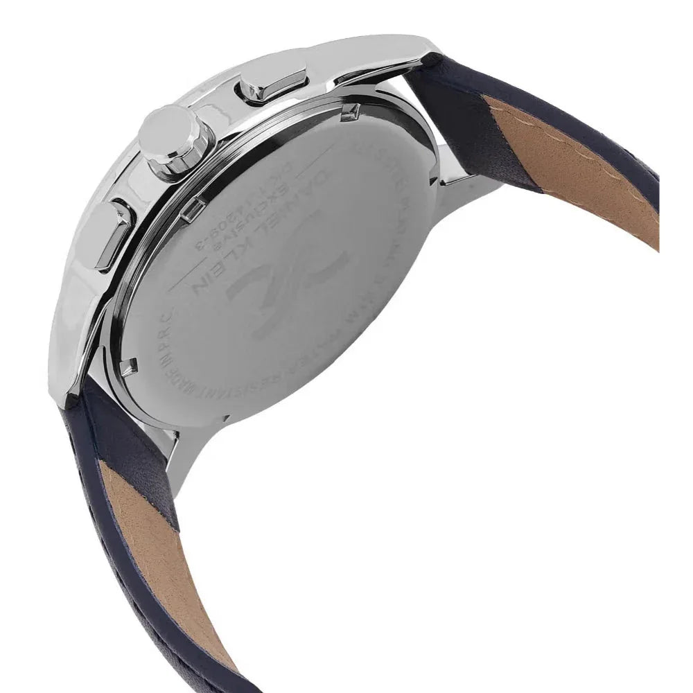 Daniel Klein Exclusive Dark Blue Leather Watch for Men DK.1.14209-3 - Daniel Klein Saudi Arabia