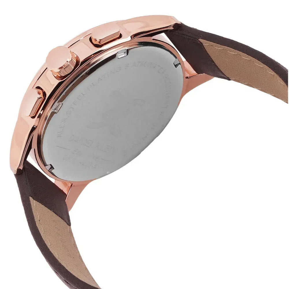 Daniel Klein Exclusive Dark Brown Leather Watch for Men DK.1.14209-5 - Daniel Klein Saudi Arabia