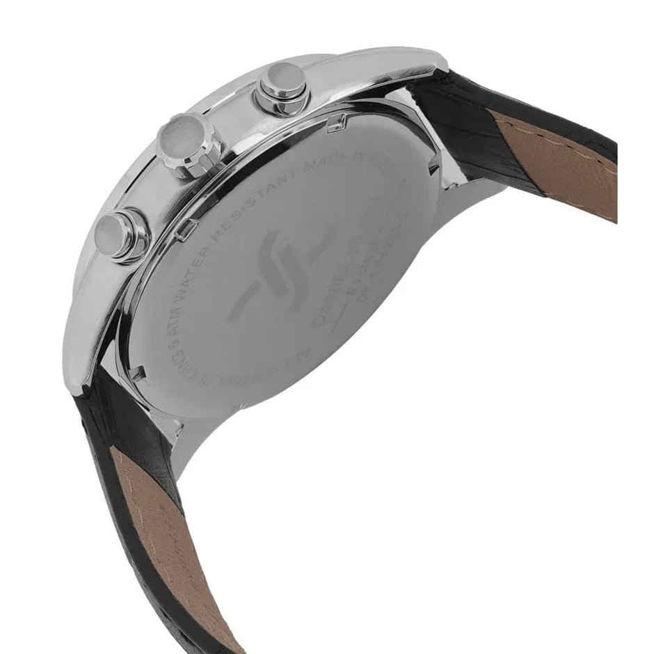 Daniel Klein Exclusive Black Leather Watch for Men DK.1.14212-1 - Daniel Klein Saudi Arabia