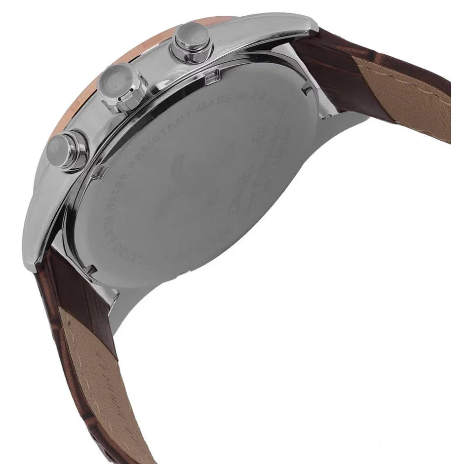 Daniel Klein Exclusive Dark Brown Leather Watch for Men DK.1.14212-4 - Daniel Klein Saudi Arabia