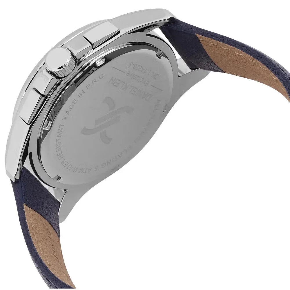 Daniel Klein Exclusive Dark Blue Leather Watch for Men DK.1.14223-3 - Daniel Klein Saudi Arabia