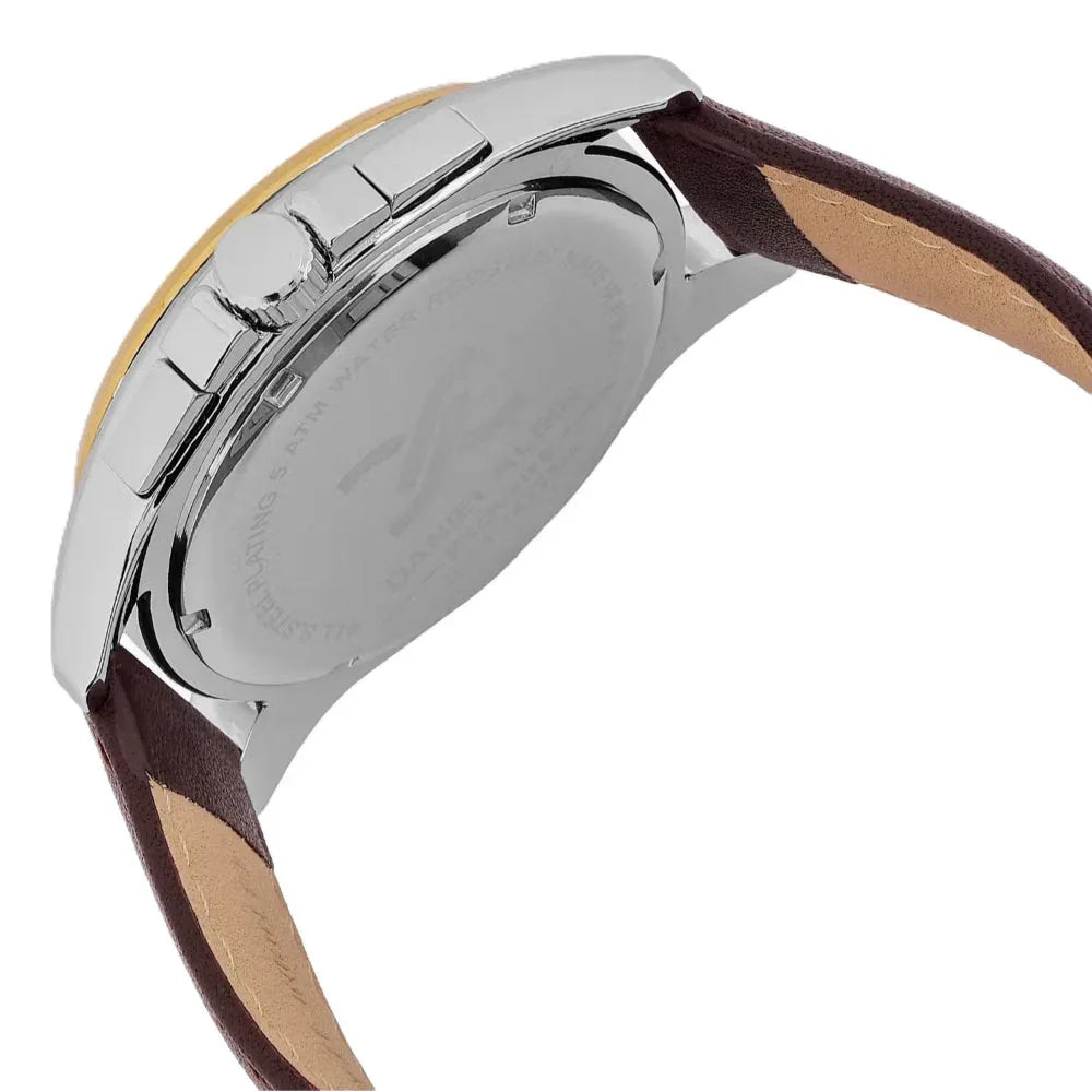 Daniel Klein Exclusive Dark Brown Leather Watch for Men DK.1.14223-4 - Daniel Klein Saudi Arabia
