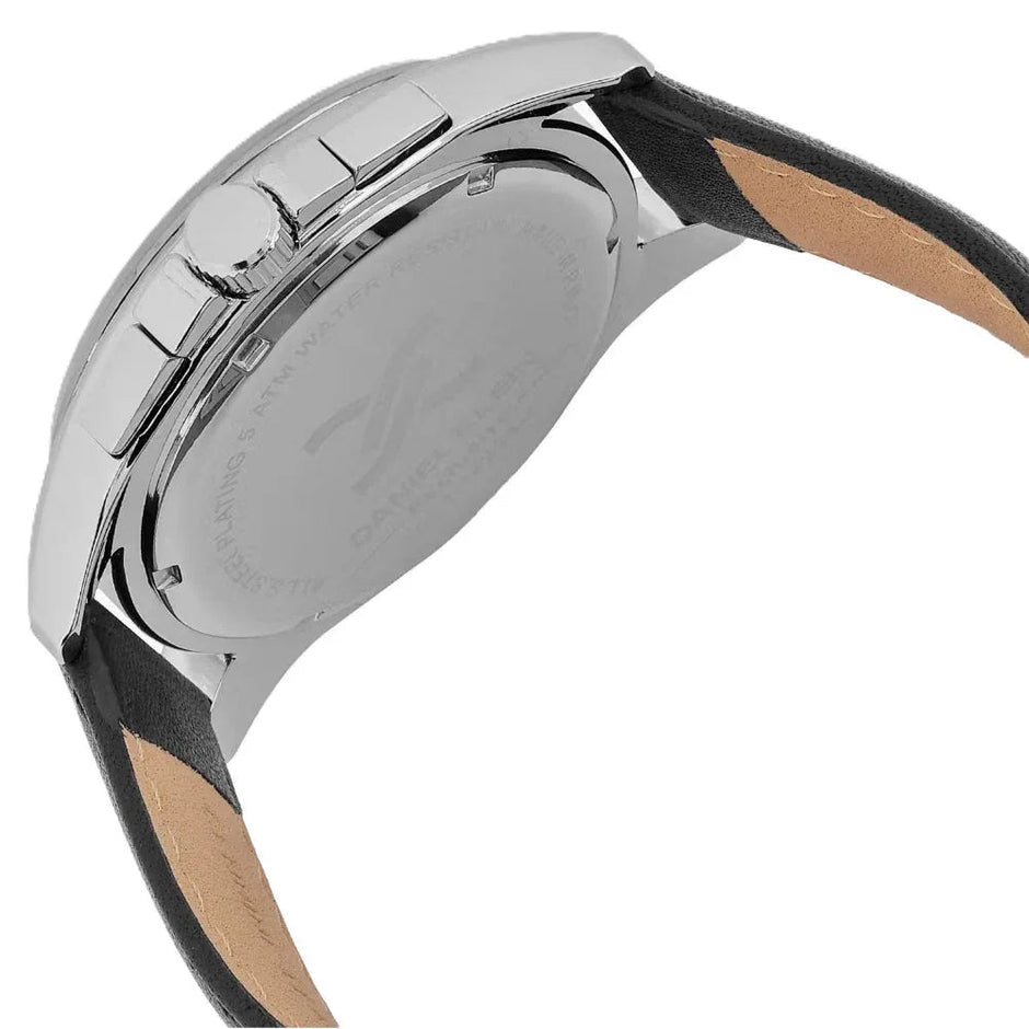 Daniel Klein Exclusive Black Leather Watch for Men DK.1.14223-6 - Daniel Klein Saudi Arabia