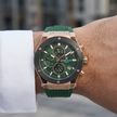 Daniel Klein Exclusive Dark Green Silicone Band Watch for Men DK.1.14228-5