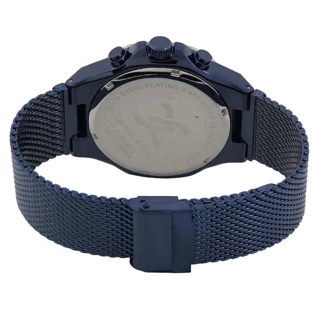 Daniel Klein Exclusive Dark Blue Mesh Band Watch for Men DK.1.14234-4 - Daniel Klein Saudi Arabia
