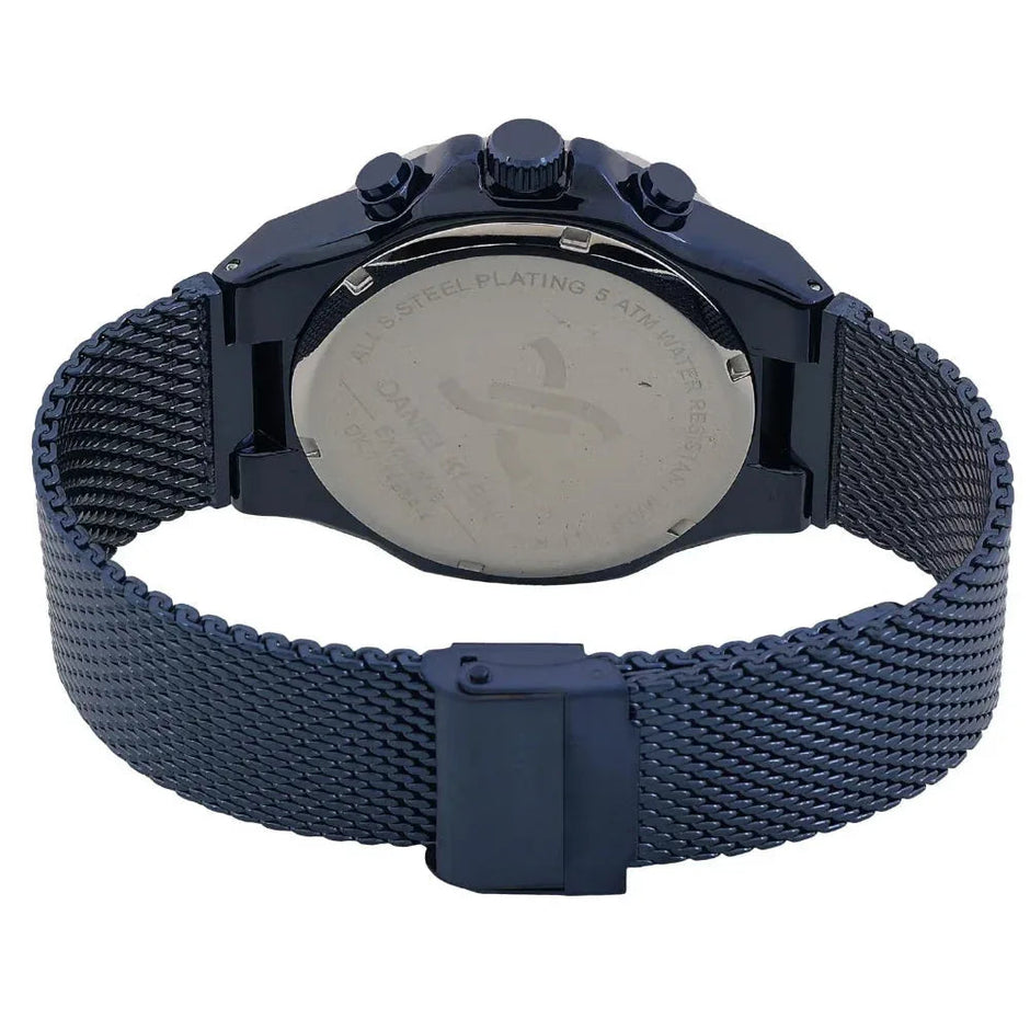 Daniel Klein Exclusive Dark Blue Mesh Band Watch for Men DK.1.14234-4 - Daniel Klein Saudi Arabia