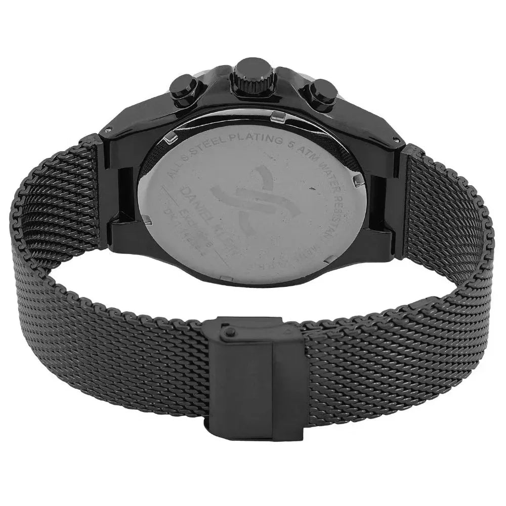 Daniel Klein Exclusive Black Mesh Band Watch for Men DK.1.14234-5 - Daniel Klein Saudi Arabia
