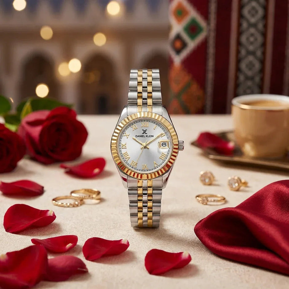 Daniel Klein Premium Silver and Rose Gold Stainless Steel Watch for Women DK.1.14097-3 - Daniel Klein Saudi Arabia