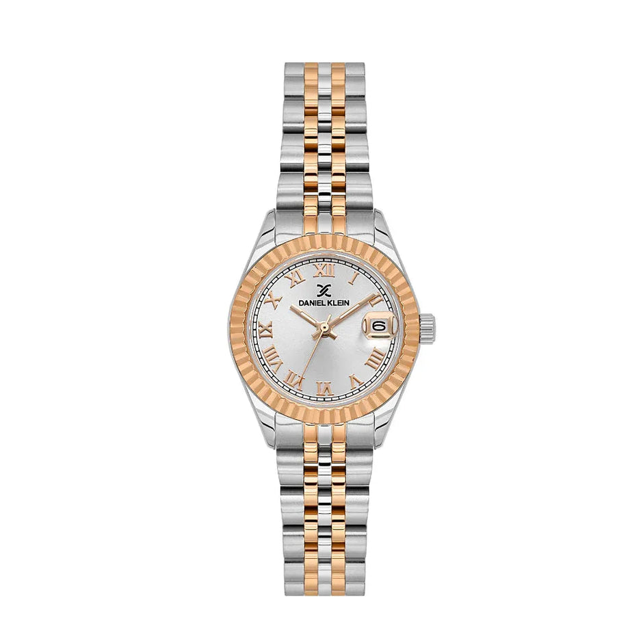 Daniel Klein Premium Silver and Rose Gold Stainless Steel Watch for Women DK.1.14097-5 - Daniel Klein Saudi Arabia