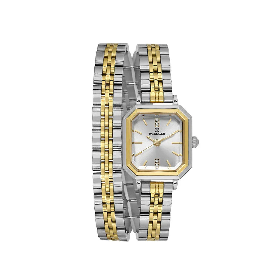 Daniel Klein Premium Silver and Gold Stainless Steel Watch for Women DK.1.14098-4 - Daniel Klein Saudi Arabia