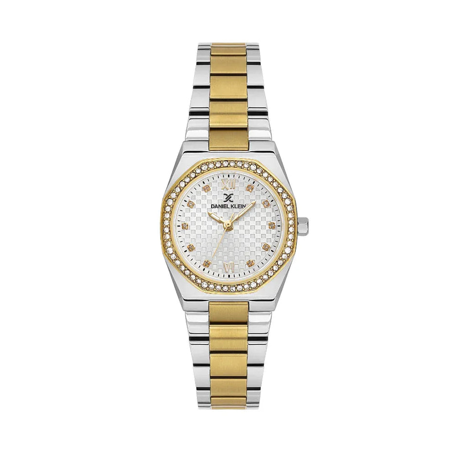 Daniel Klein Premium Silver and Gold Stainless Steel Watch for Women DK.1.14099-4 - Daniel Klein Saudi Arabia