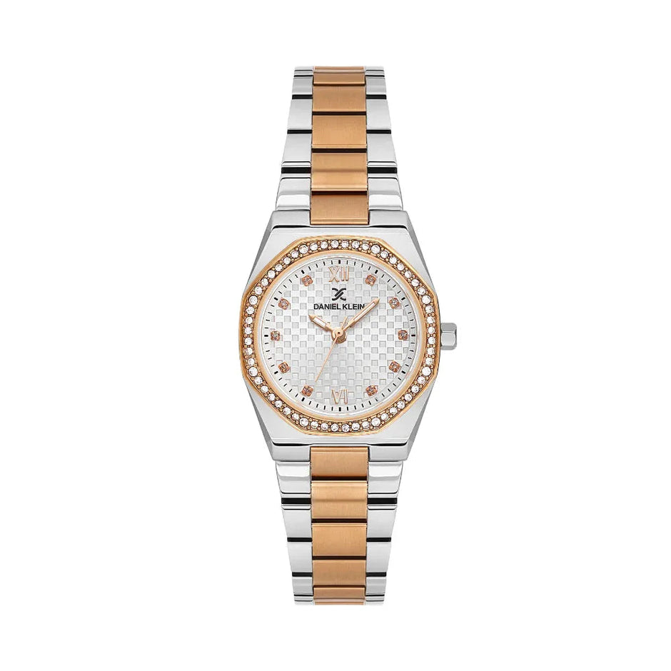 Daniel Klein Premium Silver and Rose Gold Stainless Steel Watch for Women DK.1.14099-6 - Daniel Klein Saudi Arabia
