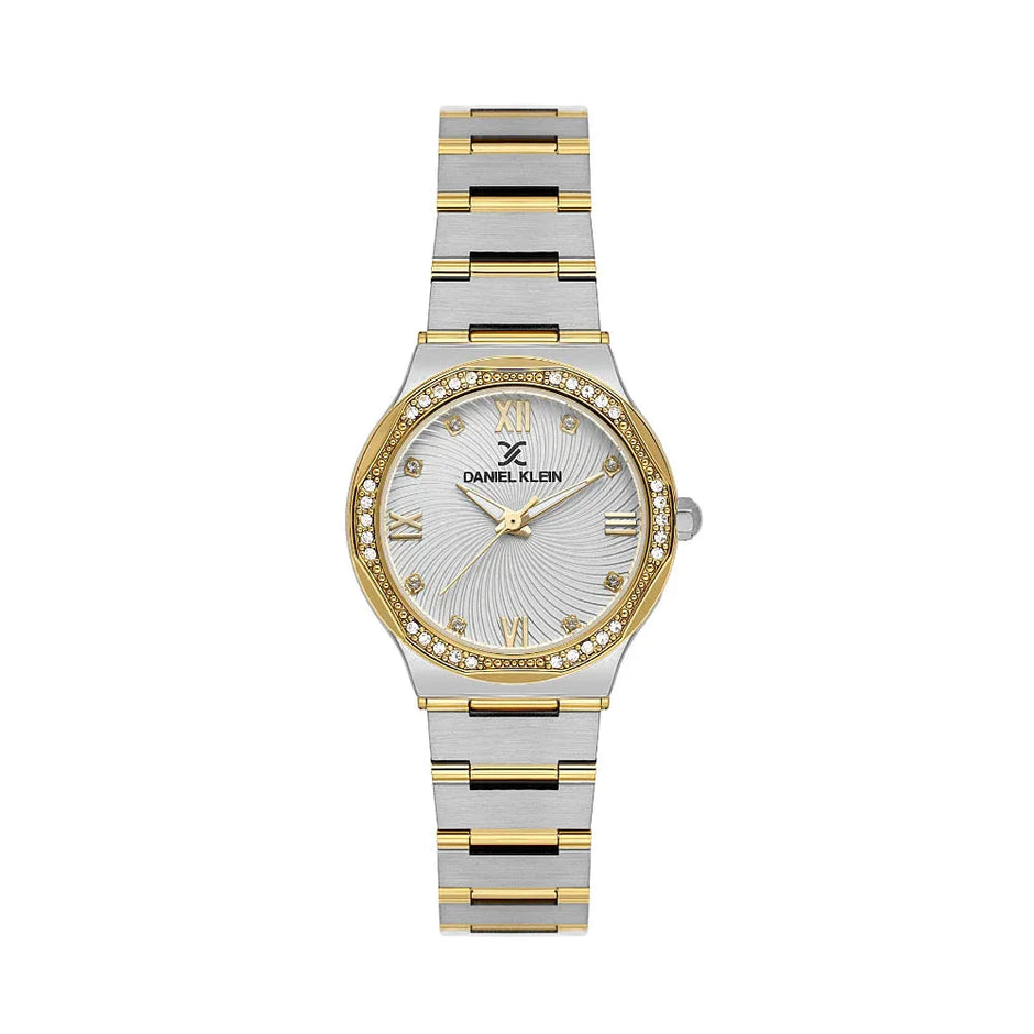 Daniel Klein Premium Silver and Gold Stainless Steel Watch for Women DK.1.14101-3 - Daniel Klein Saudi Arabia