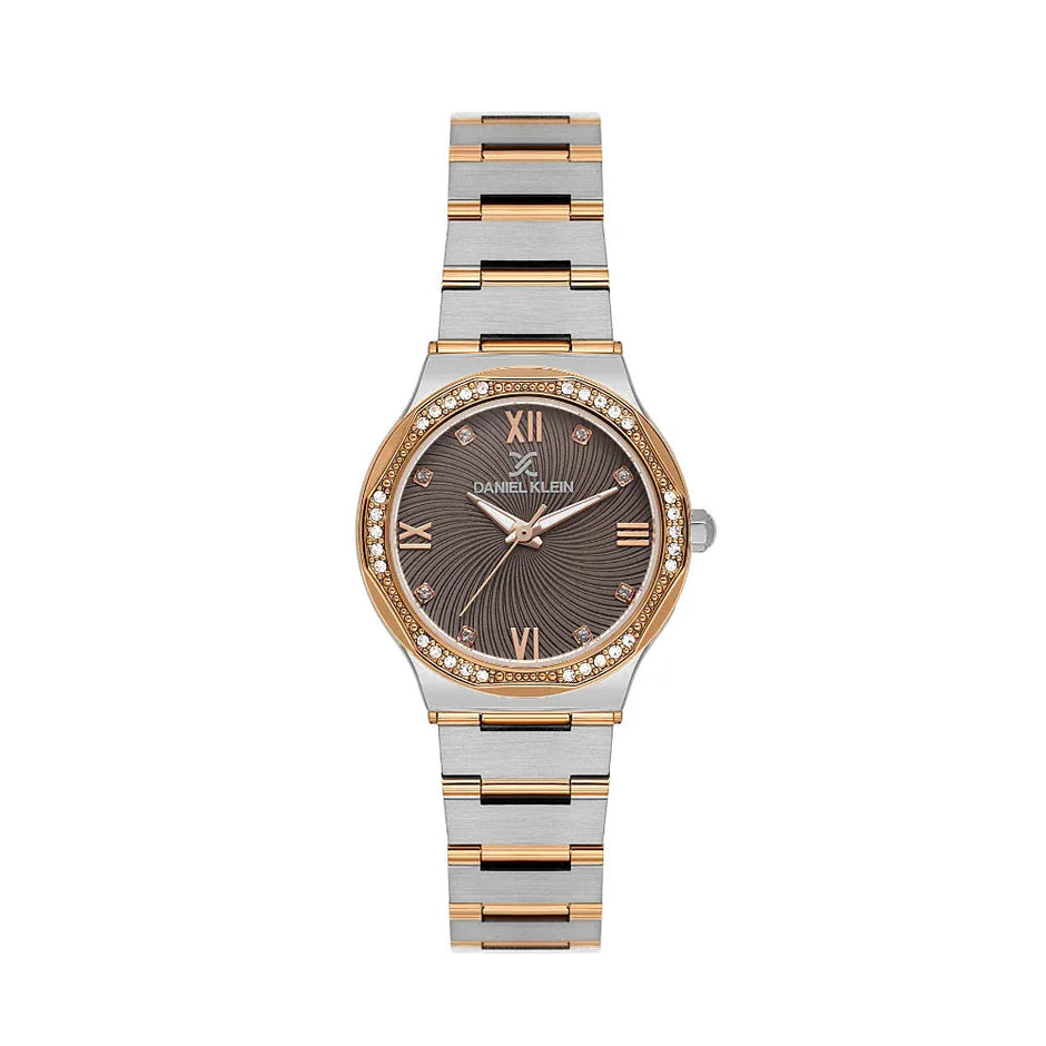 Daniel Klein Premium Silver and Rose Gold Stainless Steel Watch for Women DK.1.14101-6 - Daniel Klein Saudi Arabia