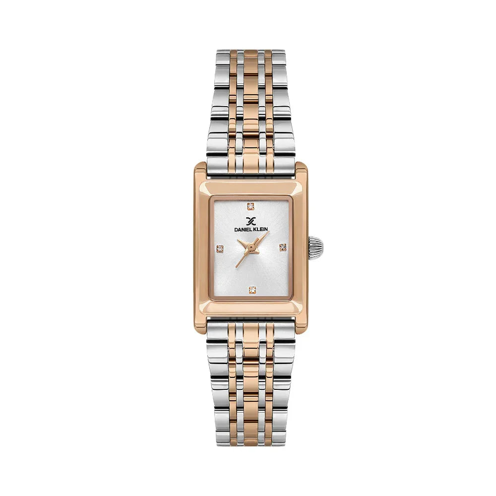 Daniel Klein Premium Silver and Rose Gold Stainless Steel Watch for Women DK.1.14108-6 - Daniel Klein Saudi Arabia