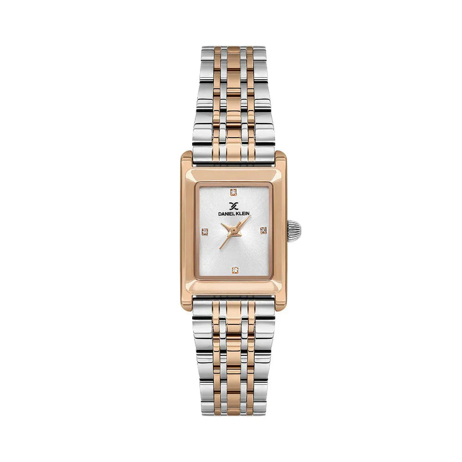 Daniel Klein Premium Silver and Rose Gold Stainless Steel Watch for Women DK.1.14108-6 - Daniel Klein Saudi Arabia