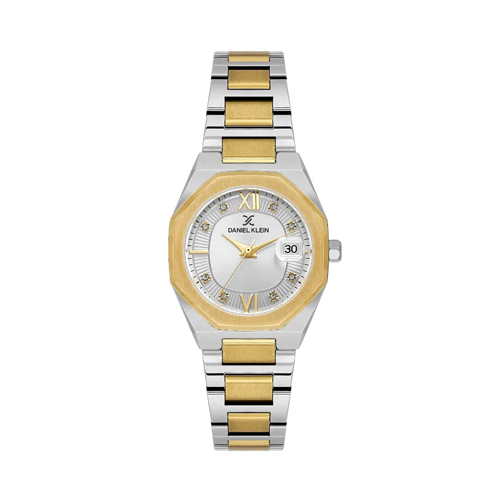 Daniel Klein Premium Silver and Gold Stainless Steel Watch for Women DK.1.14109-3 - Daniel Klein Saudi Arabia