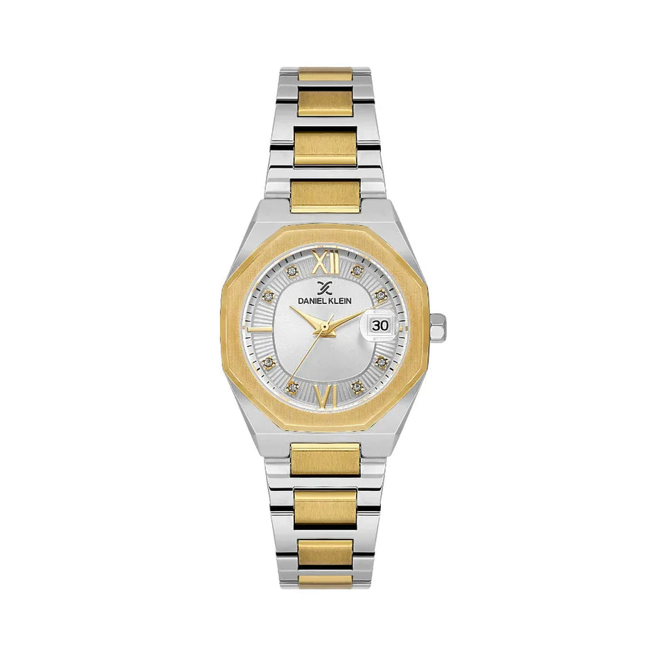 Daniel Klein Premium Silver and Gold Stainless Steel Watch for Women DK.1.14109-3 - Daniel Klein Saudi Arabia