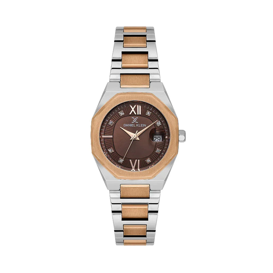 Daniel Klein Premium Silver and Rose Gold Stainless Steel Watch for Women DK.1.14109-6 - Daniel Klein Saudi Arabia