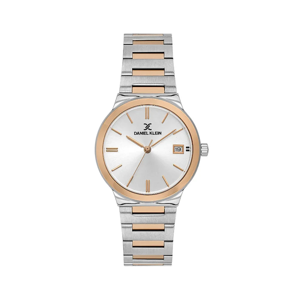 Daniel Klein Premium Silver and Rose Gold Stainless Steel Watch for Women DK.1.14110-6 - Daniel Klein Saudi Arabia