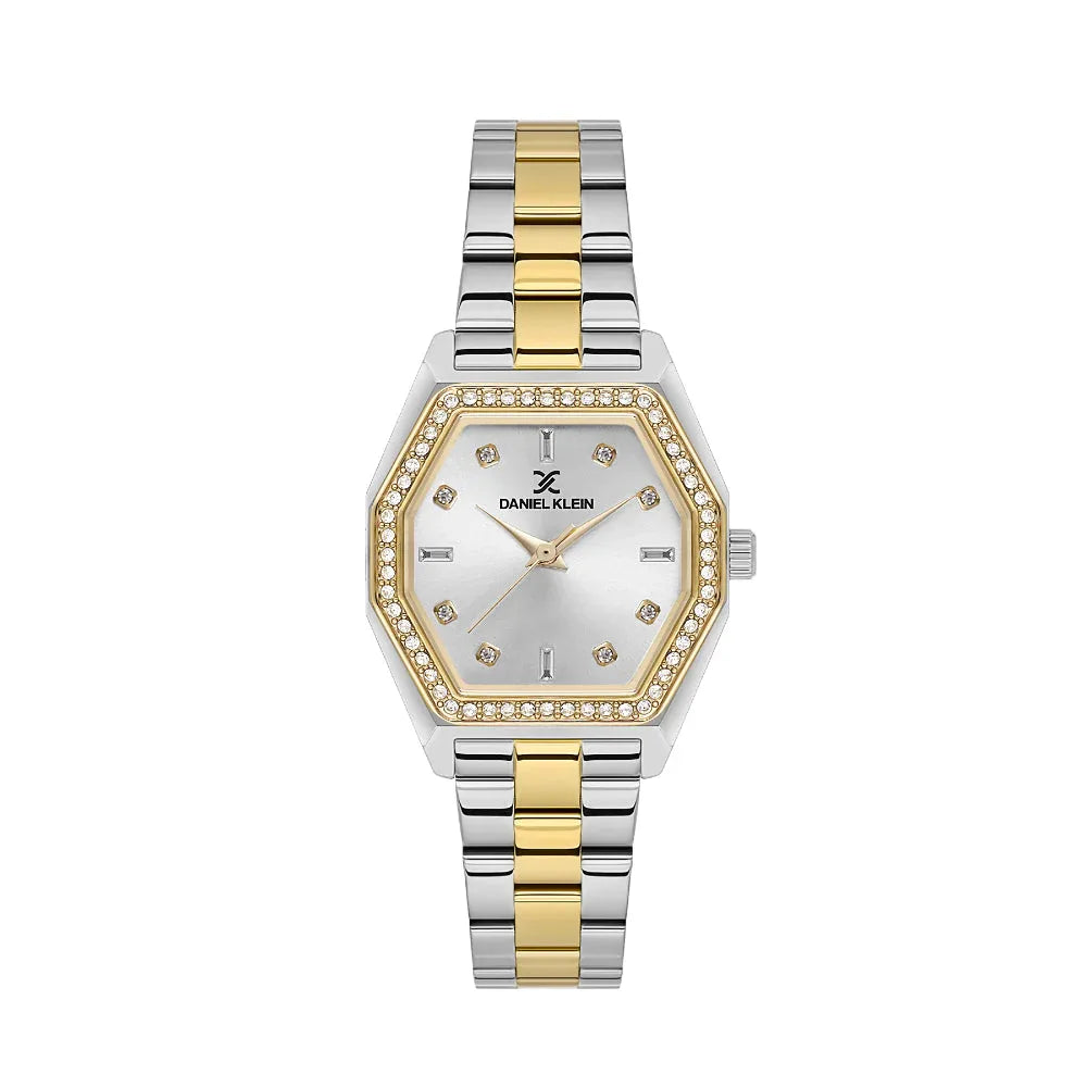 Daniel Klein Premium Silver and Gold Stainless Steel Watch for Women DK.1.14113-4 - Daniel Klein Saudi Arabia