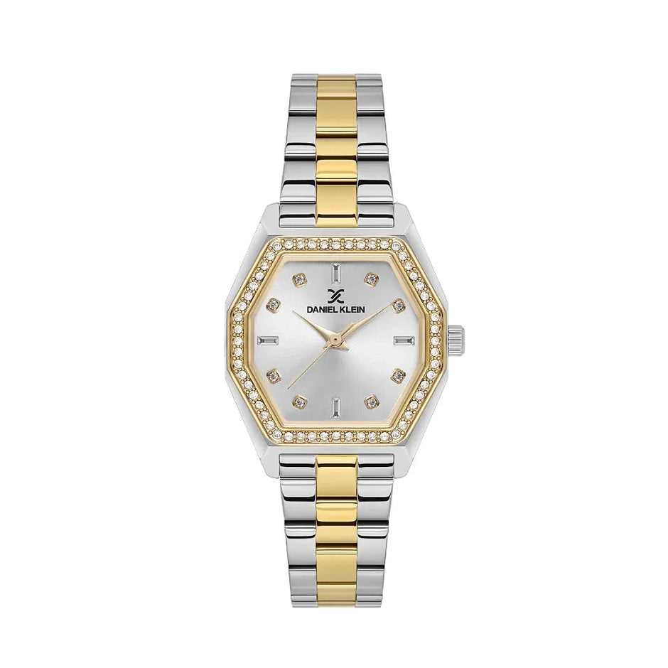 Daniel Klein Premium Silver and Gold Stainless Steel Watch for Women DK.1.14113-4 - Daniel Klein Saudi Arabia