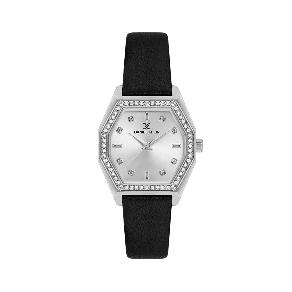 Daniel Klein Premium Black Leather Watch for Women DK.1.14114-1 - Daniel Klein Saudi Arabia