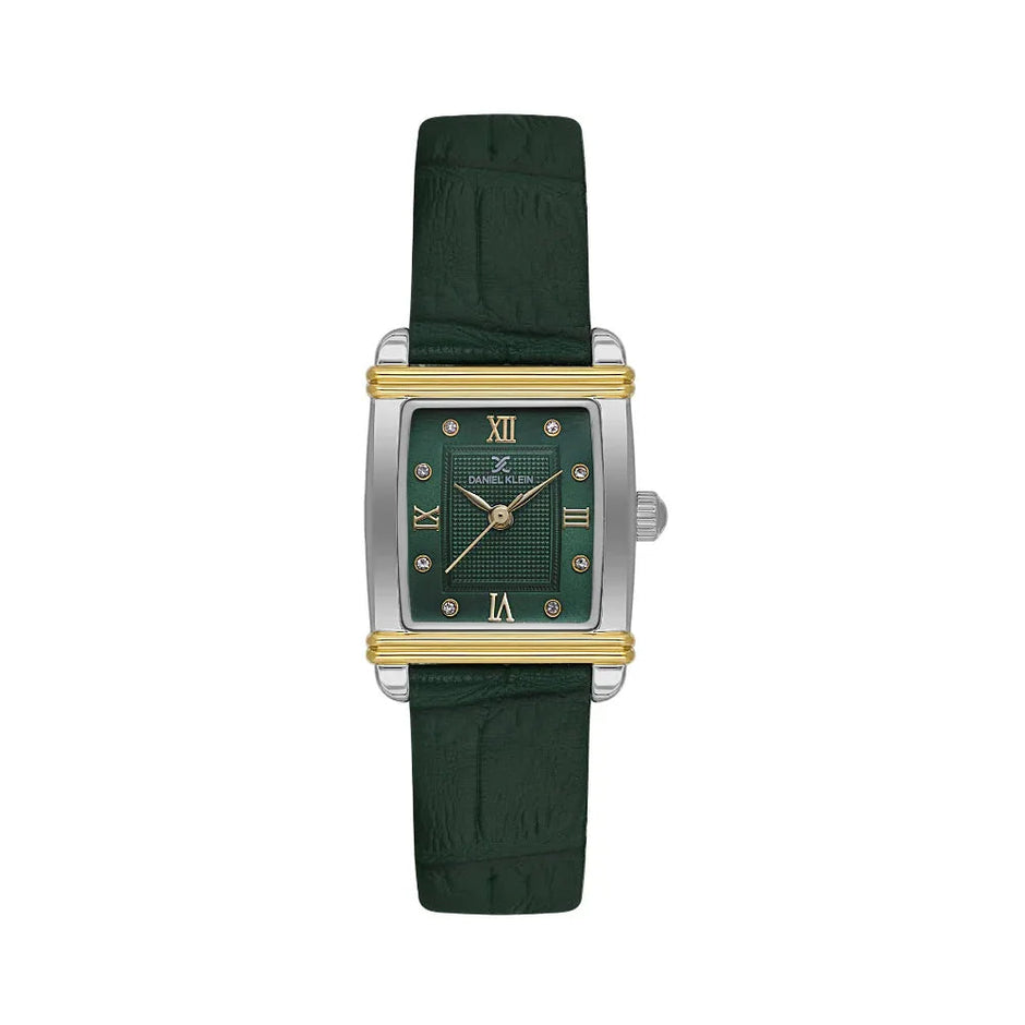 Daniel Klein Premium Green Leather Watch for Women DK.1.14116-4 - Daniel Klein Saudi Arabia
