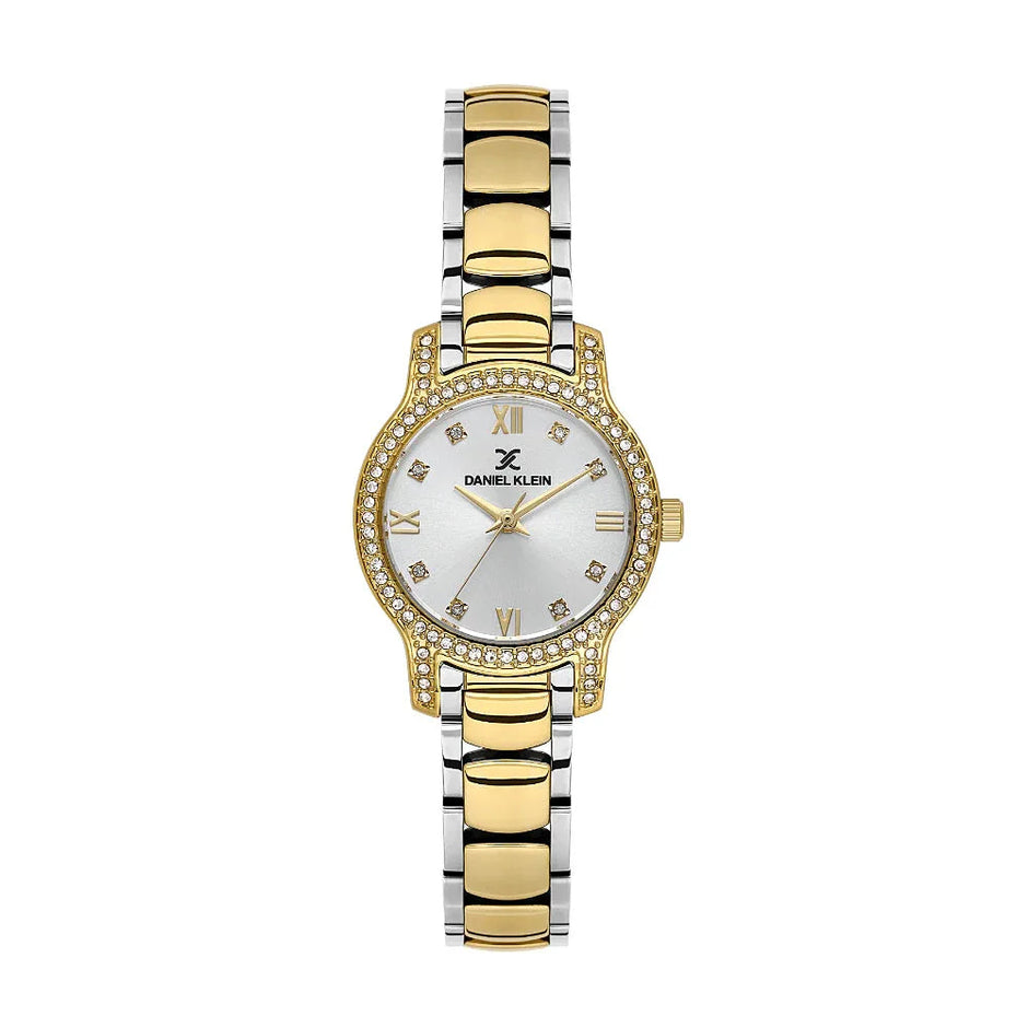 Daniel Klein Premium Silver and Gold Stainless Steel Watch for Women DK.1.14118-4 - Daniel Klein Saudi Arabia